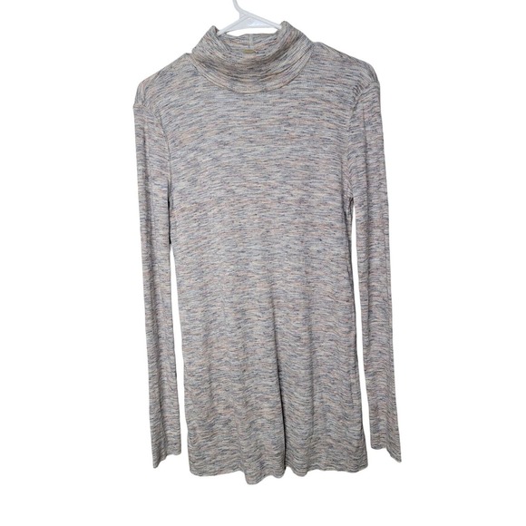 We The Free Tops - We The Free Stonecold Heathered Ribbed Open Back Turtleneck Tunic Top Small